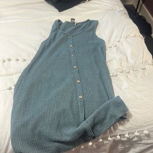 Waffle knit dress